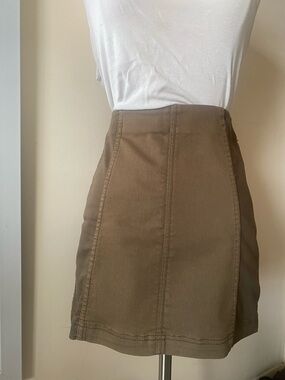 Free People Olive Mini Skirt